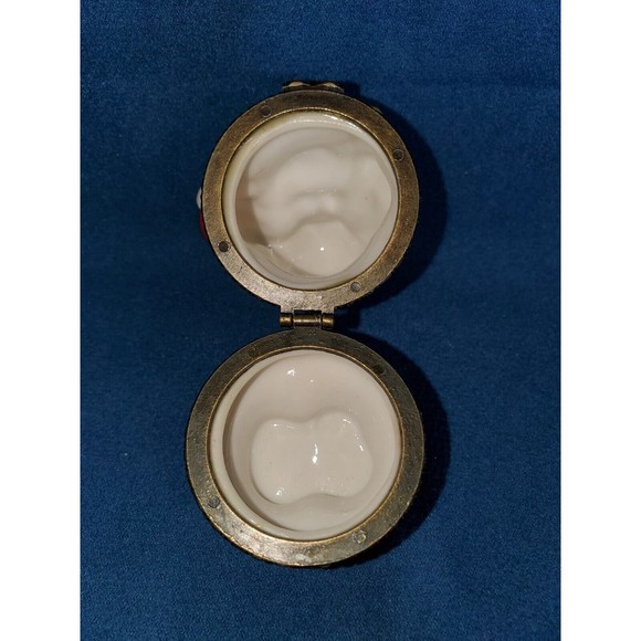 Santa Trinket Box Porcelain Hinged - Picture 7 of 7